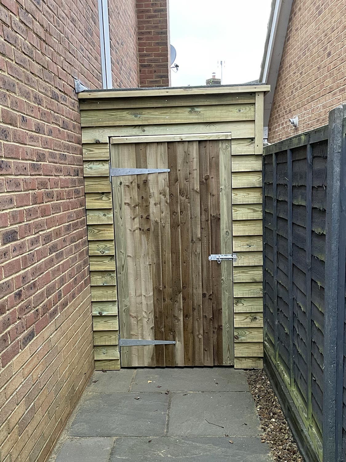 Custom-built outside storage area for a client in Horsham.